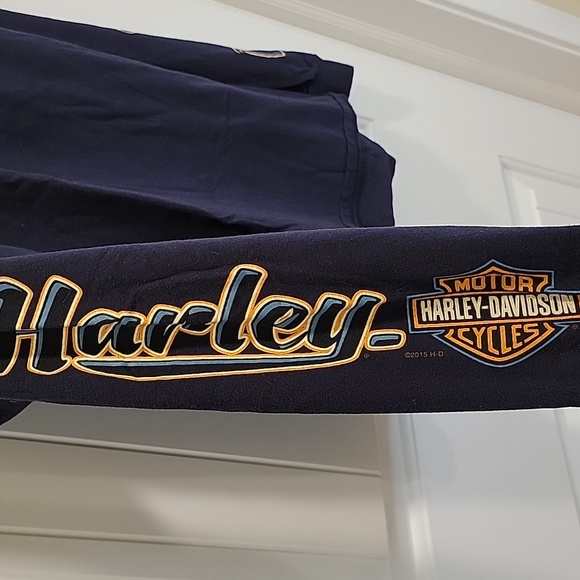 Harley-Davidson Vintage Men's Black Long Sleeve Shirt Colorado Size Medium - Picture 6 of 9